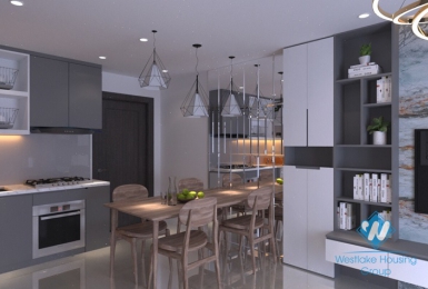 Morden 2 bedroom apartment for rent in Dcapital building, Tran Duy Hung, Cau Giay